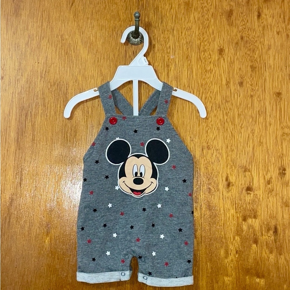 **Mickey Face Disney Baby Overalls**